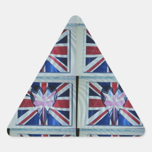 Sticker Triangulaire I Love England Art Print