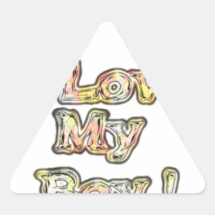 Sticker Triangulaire I Loy My Boy Design Cool Collection Vintage Texte