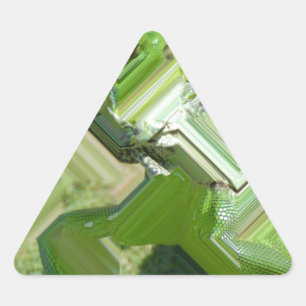 Sticker Triangulaire Iguane vert