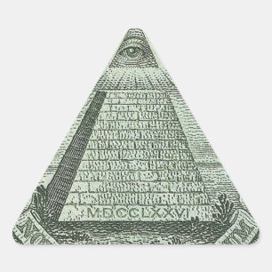 Sticker Triangulaire Illuminati - tout l'oeil voyant