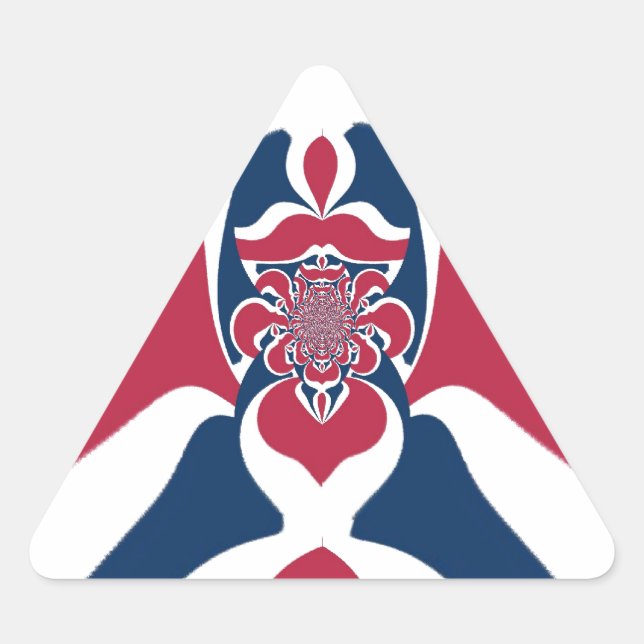 Sticker Triangulaire Impression Abstraite E.T. (Devant)