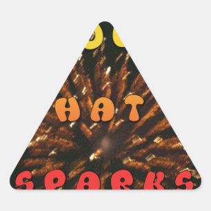 Sticker Triangulaire Impression d'art abstrait Love That Sparks Design