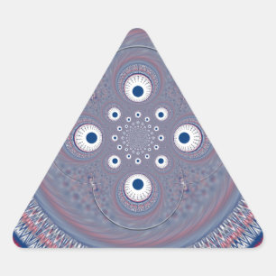 Sticker Triangulaire Impression d'art de conception radiale