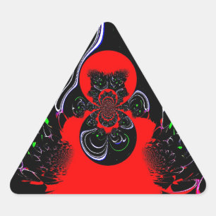 Sticker Triangulaire Impression d'art fluide Kaleidoscope