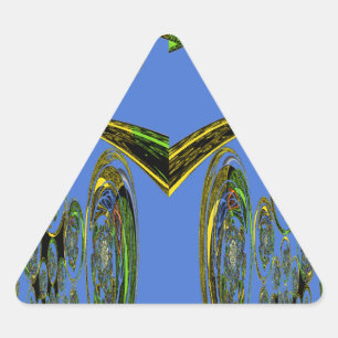 Sticker Triangulaire Impression d'art Iridescente avec design abstrait