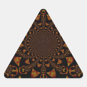 Sticker Triangulaire Impression d'art Kaleidoscope crâne