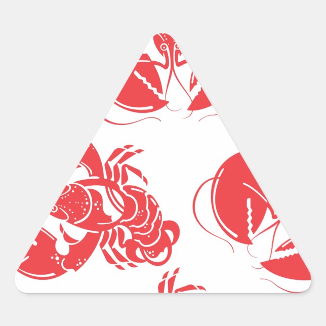 Sticker Triangulaire impression de homard (Devant)