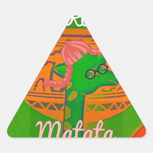 Sticker Triangulaire Impression de la Giraffe Hakuna (Devant)