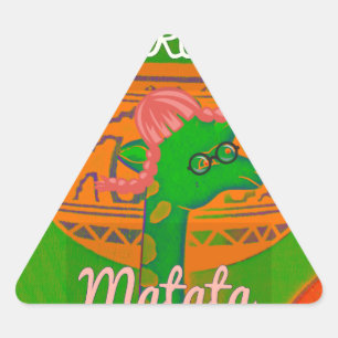 Sticker Triangulaire Impression de la Giraffe Hakuna