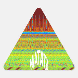 Sticker Triangulaire Impression Motif géométrique coloré