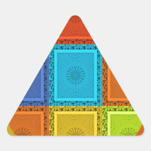 Sticker Triangulaire Imprimer À damiers