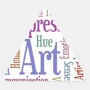 Sticker Triangulaire Inspiration de l'artiste créatif Word Art