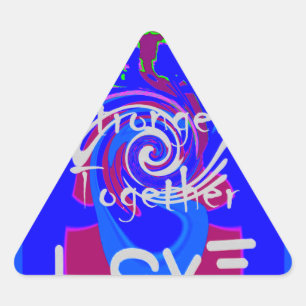 Sticker Triangulaire Inspiration USA Nous Sommes Forts Ensemble Avec Am