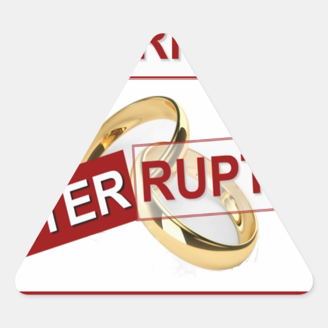 Sticker Triangulaire Interruption glorieuse : Un début en or (Devant)