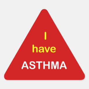 Sticker Triangulaire J'ai ASTHMA.