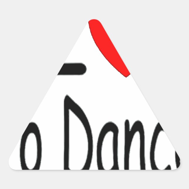 Sticker Triangulaire j'aime danser b (Devant)