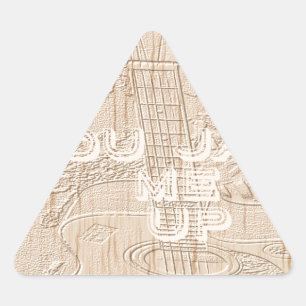 Sticker Triangulaire J'aime le bois brun Hakuna Matata