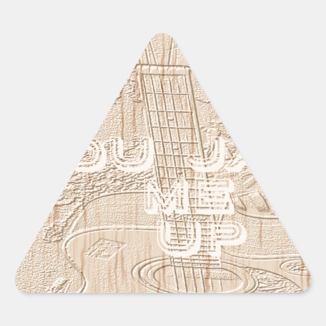 Sticker Triangulaire J'aime le bois brun Hakuna Matata (Devant)