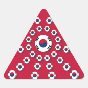 Sticker Triangulaire J'aime le rouge