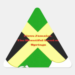 Sticker Triangulaire J'aime l'impression d'art de texte sur drapeau de