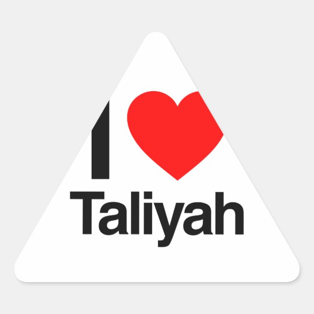 Sticker Triangulaire j'aime taliyah (Devant)