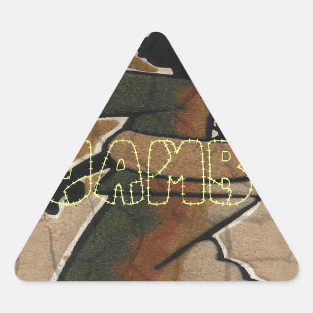 Sticker Triangulaire Jambo Habari Hakuna Matata. (Devant)