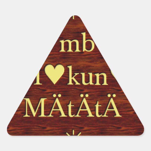 Sticker Triangulaire Jambo Hakuna Matata : Art africain Imprimer/Graphi (Devant)