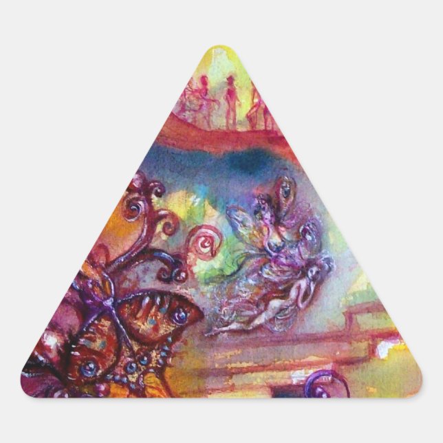 STICKER TRIANGULAIRE JARDIN DES OMBRES PERDUES / ESCALIERS MYSTIQUES (Devant)