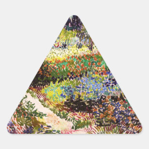 Sticker Triangulaire Jardin Floral Van Gogh À Arles Art Floral