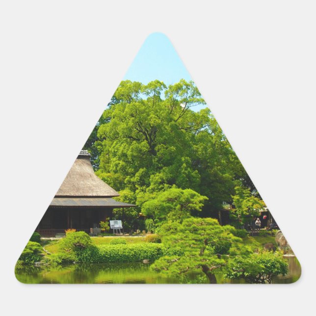 Sticker Triangulaire Jardin japonais (Devant)