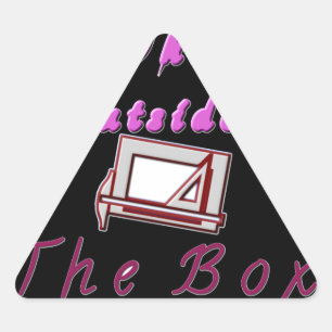 Sticker Triangulaire Je pense à l'extérieur de la boîte ZA.