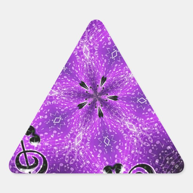 Sticker Triangulaire Je rock, tu rock !_ (Devant)