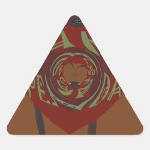 Sticker Triangulaire Je T'Aime ! Nakupenda Sana