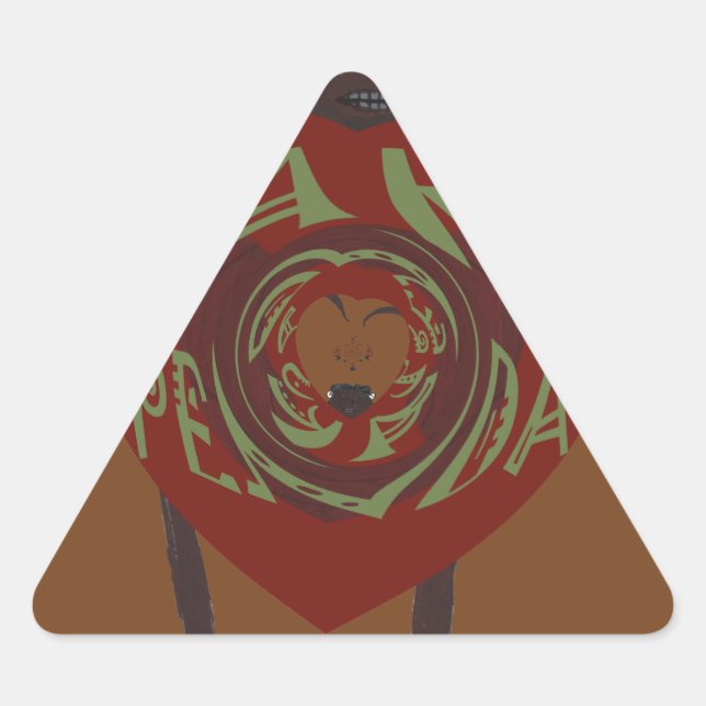 Sticker Triangulaire Je T'Aime ! Nakupenda Sana (Devant)