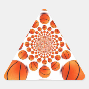 Sticker Triangulaire Jeu de basket-ball des champions : Court Vision Ka