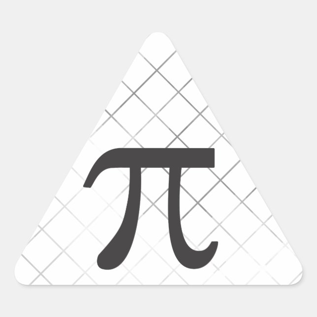 Sticker Triangulaire Jour Pi - Symbole Pi (Devant)