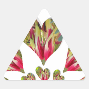 Sticker Triangulaire Journée humanitaire Lovely Hearts Le monde a besoi
