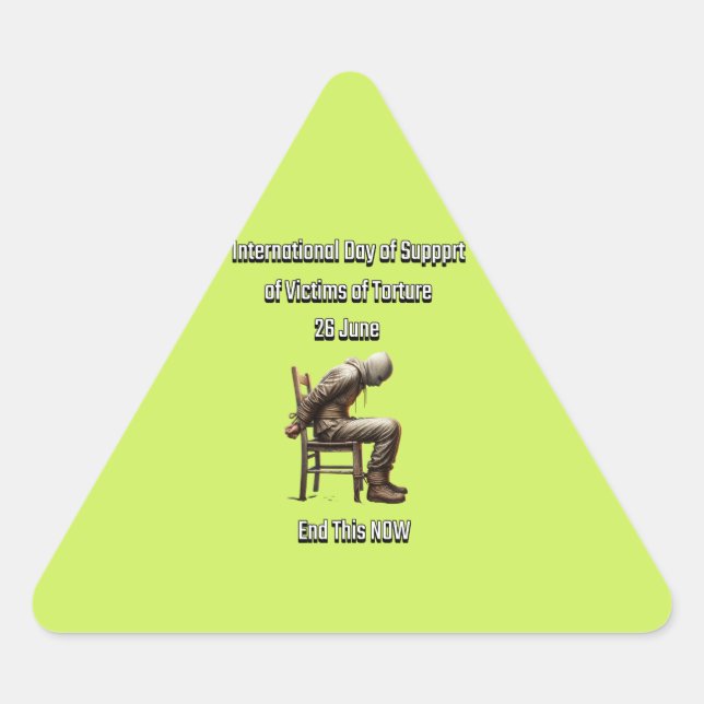 Sticker Triangulaire Journée internationale de soutien aux victimes de  (Devant)