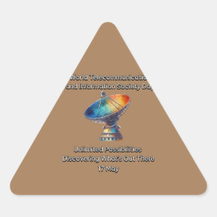 Sticker Triangulaire Journée mondiale des télécommunications et de la s