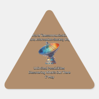 Sticker Triangulaire Journée mondiale des télécommunications et de la s