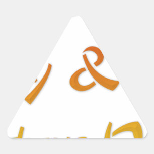 Sticker Triangulaire Joyeuse Journée & Une Meilleure Nuit Texte Art Des