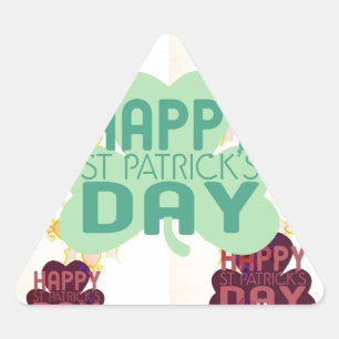 Sticker Triangulaire Joyeuse Saint-Patrick Lovely Art Print