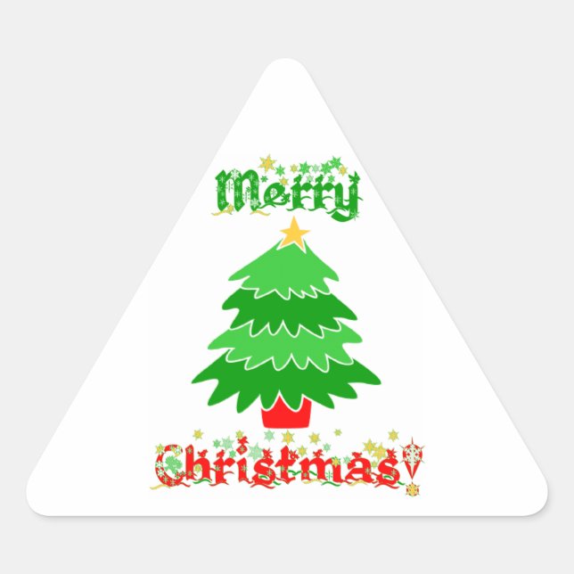 Sticker Triangulaire Joyeux Noël (Devant)