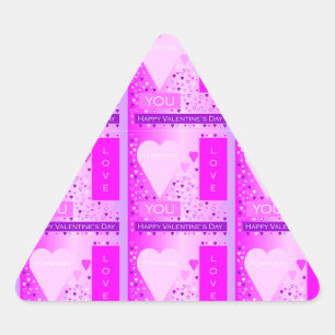 Sticker Triangulaire Joyeux Saint Valentin