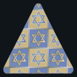 Sticker Triangulaire Judaica Star de David Metal Gold Blue<br><div class="desc">You are viewing The Lee Hiller Design Collection. Appareil,  Venin & Collectibles Lee Hiller Photofy or Digital Art Collection. You can view her her Nature photographiy at at http://HikeOurPlanet.com/ and follow her hiking blog within Hot Springs National Park.</div>