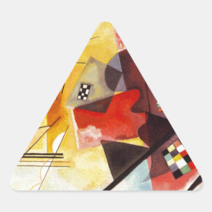 Sticker Triangulaire Kandinsky jaune bleu