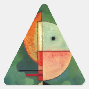 Sticker Triangulaire Kandinsky peinture Abstraite ascendante
