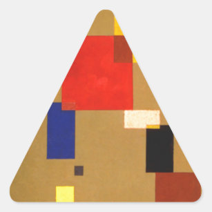 Sticker Triangulaire Kandinsky Treize Rectangles peinture Abstraite