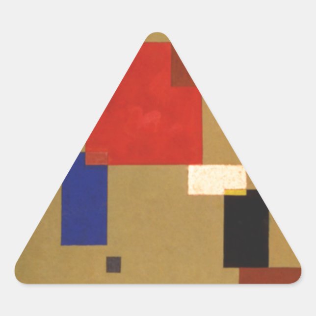 Sticker Triangulaire Kandinsky Treize Rectangles peinture Abstraite (Devant)