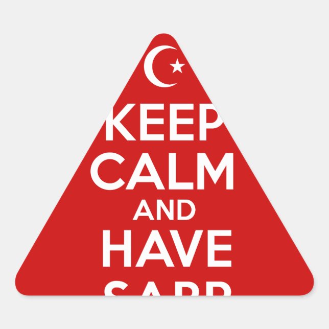 Sticker Triangulaire Keep Calm Islamic (Devant)